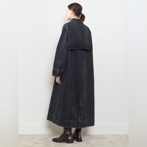 The Row Black Denim Coat